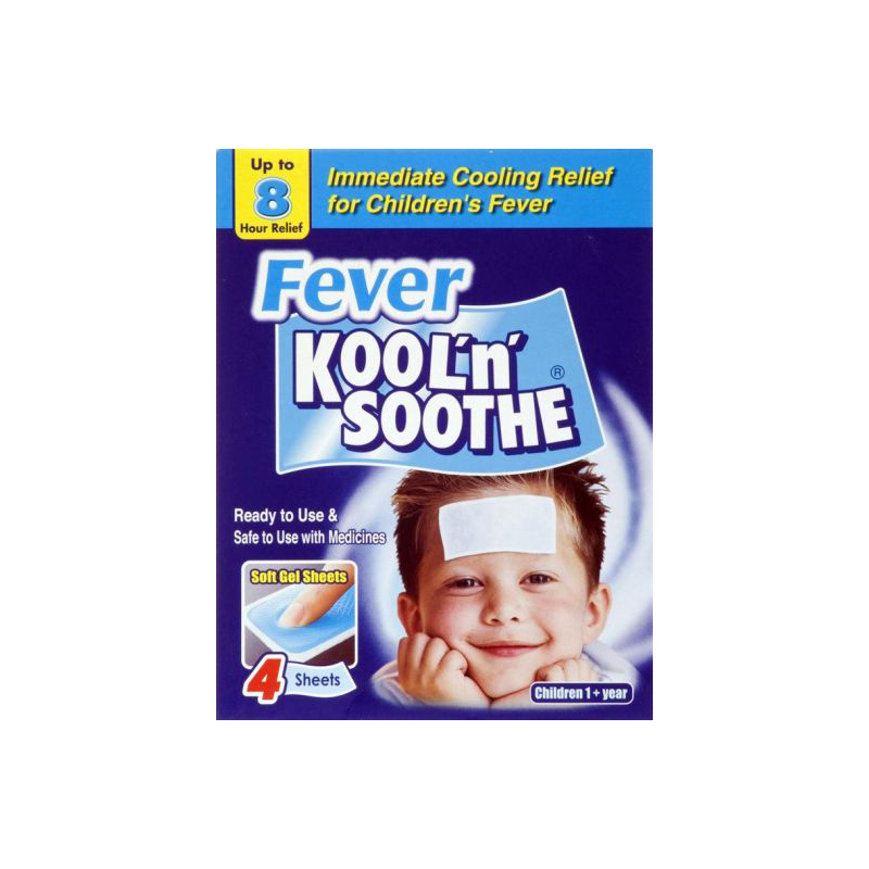 Kool n Soothe Fever Soft Gel Sheets 4 Pack